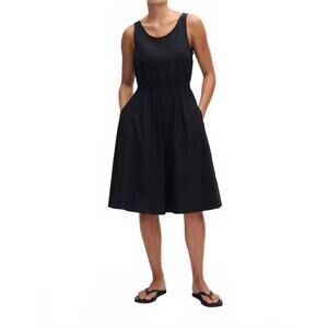 NEW MATTEAU tank midi dress in black